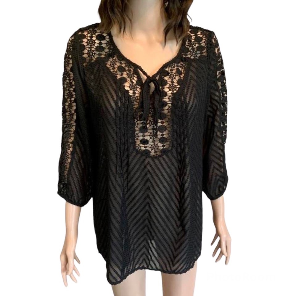 Bila Black Embroidered Blouse